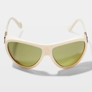 MONCLER LUNETTES Men's ML0128 Polarized Perforated Aviator Sunglasses